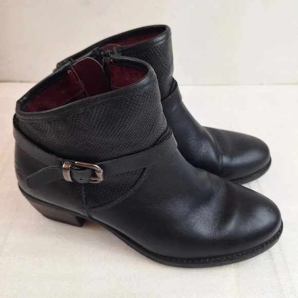 Umberto Raffini Womens Black Alexa Leather Ankle Boot Size 7 - Picture 2 of 15